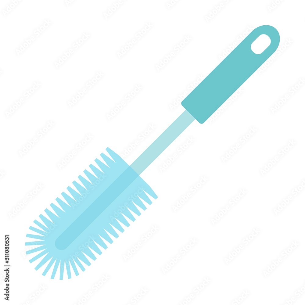 Dishes Long brush vector icon flat isolated Dishes Long brush vector icon flat isolated