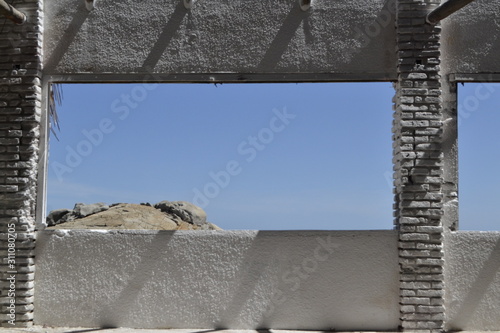 Blue sky through a windows