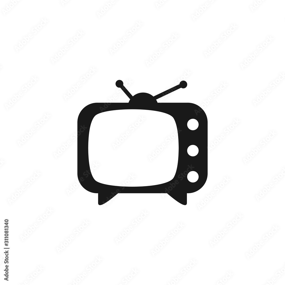 Retro TV icon vector. Retro TV icon vector.