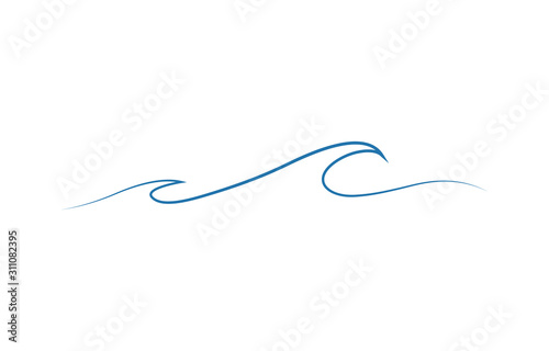 abstract wave icon on white