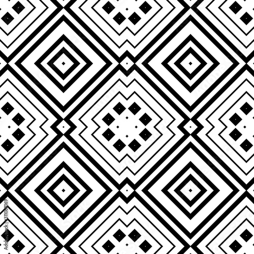 Seamless abstract background with rhombuses. Checkered infinity geometric pattern. Vector illustration. 