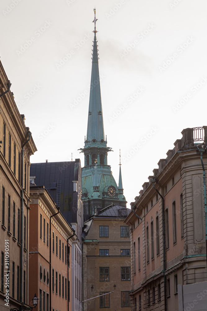 Ancient buildings of Europe. Stockholm Old Town