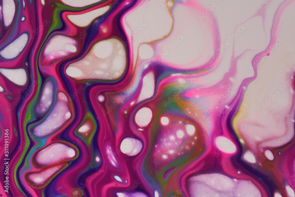 Multicolored abstract acrylic painting that resembles psychedelic dancing flames. Multicolored abstract acrylic painting that resembles psychedelic dancing flames.