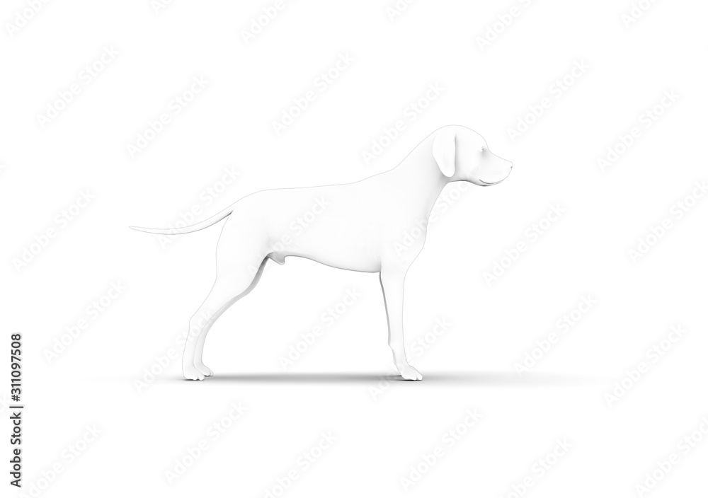 Graphic Animal Isolated on White 3D Rendering Graphic Animal Isolated on White 3D Rendering