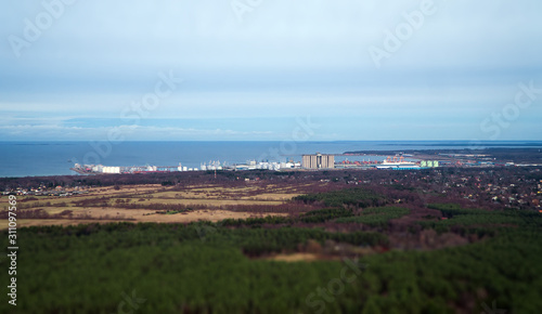 Aerial view of Port of Muuga in Estonia. photo