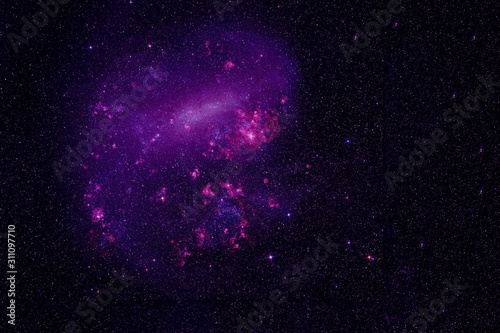 A beautiful galaxy in deep space. Background texture. Elements of this image were furnished by NASA.