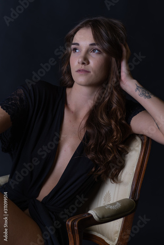 Caucasian brunette Model