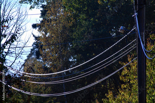 Canvas Print traffic in the city and wire, sweden, sverige, nacka, stockholm