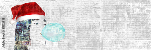 Mixed media contemporary fa...