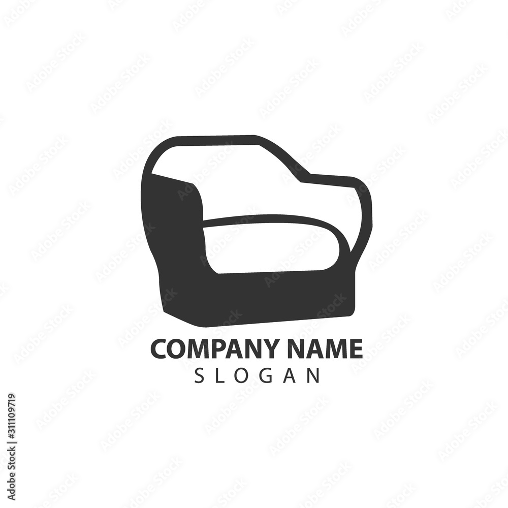 Abstract furniture logo design concept. Symbol and icon of chairs, sofas, tables, and home furnishings. Abstract furniture logo design concept. Symbol and icon of chairs, sofas, tables, and home furnishings.