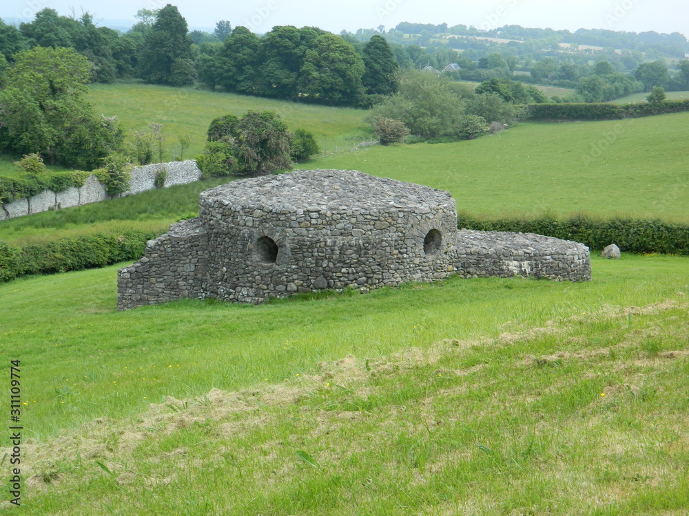 ancient ruins at New Grange, Ireland