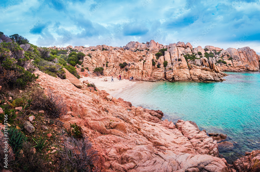 Beach of Cala Coticcio in Caprera island, Sardinia, Italy