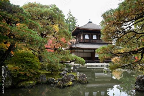 Ginkaku-ji Silver Pavilion during the autumn season in Kyoto