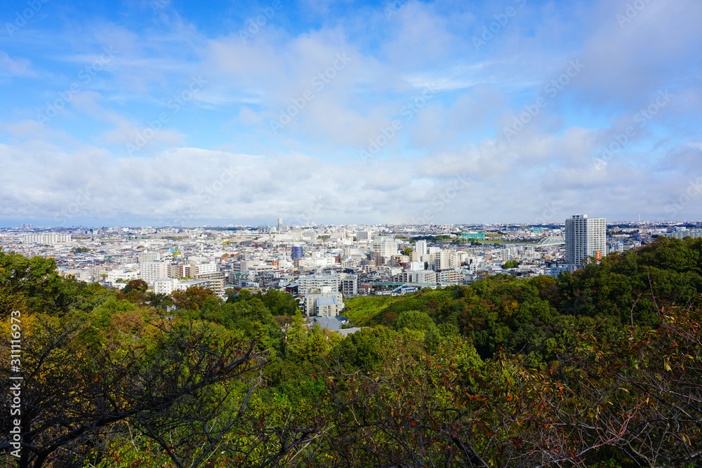 生田緑地の枡形山展望台からの眺望