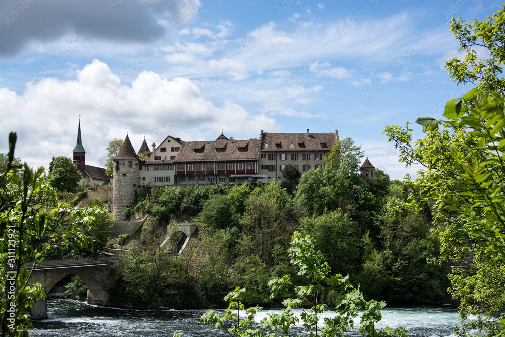 Schloss Laufen am Rheinfall von Schaffhausen, Schweiz