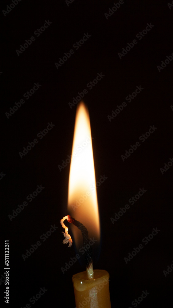 Piece of burn candle stick Piece of burn candle stick