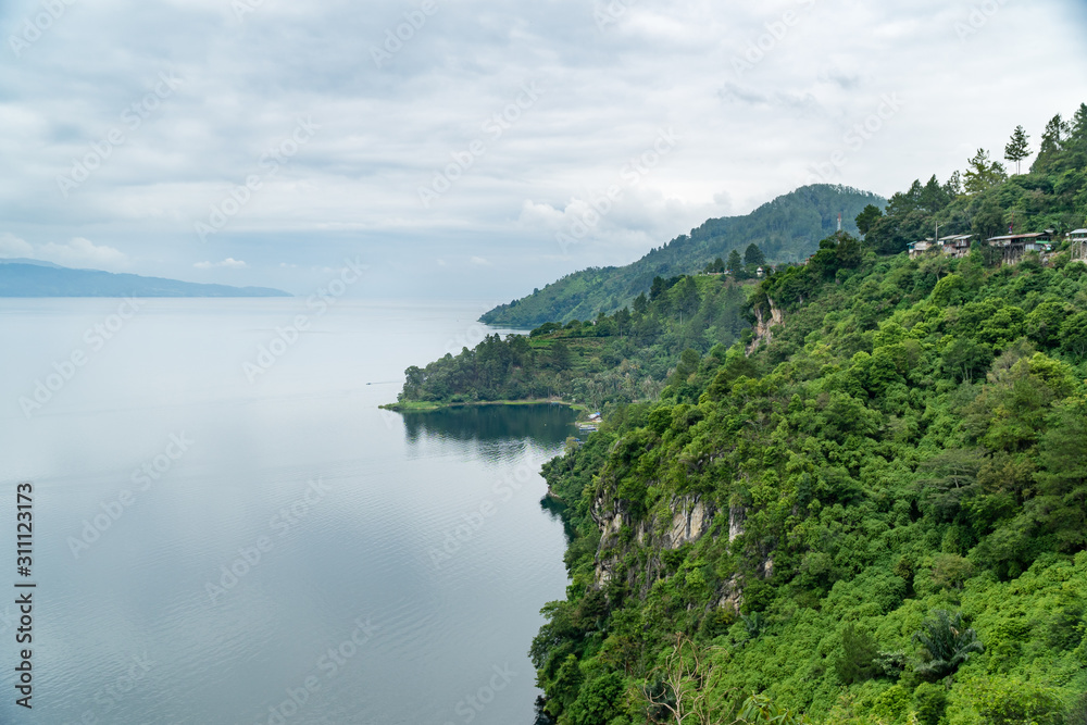 View from Panatapan - Lake toba  in Hanging stone area 