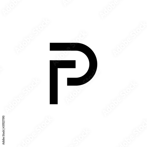 Professional and Minimalist Letter PR RP Logo Design