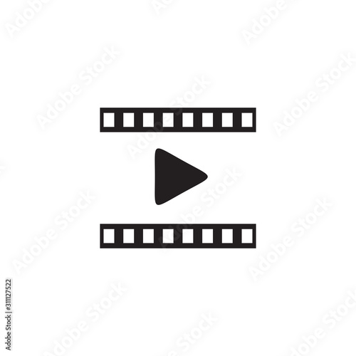 Film or movie maker company logo design vector template