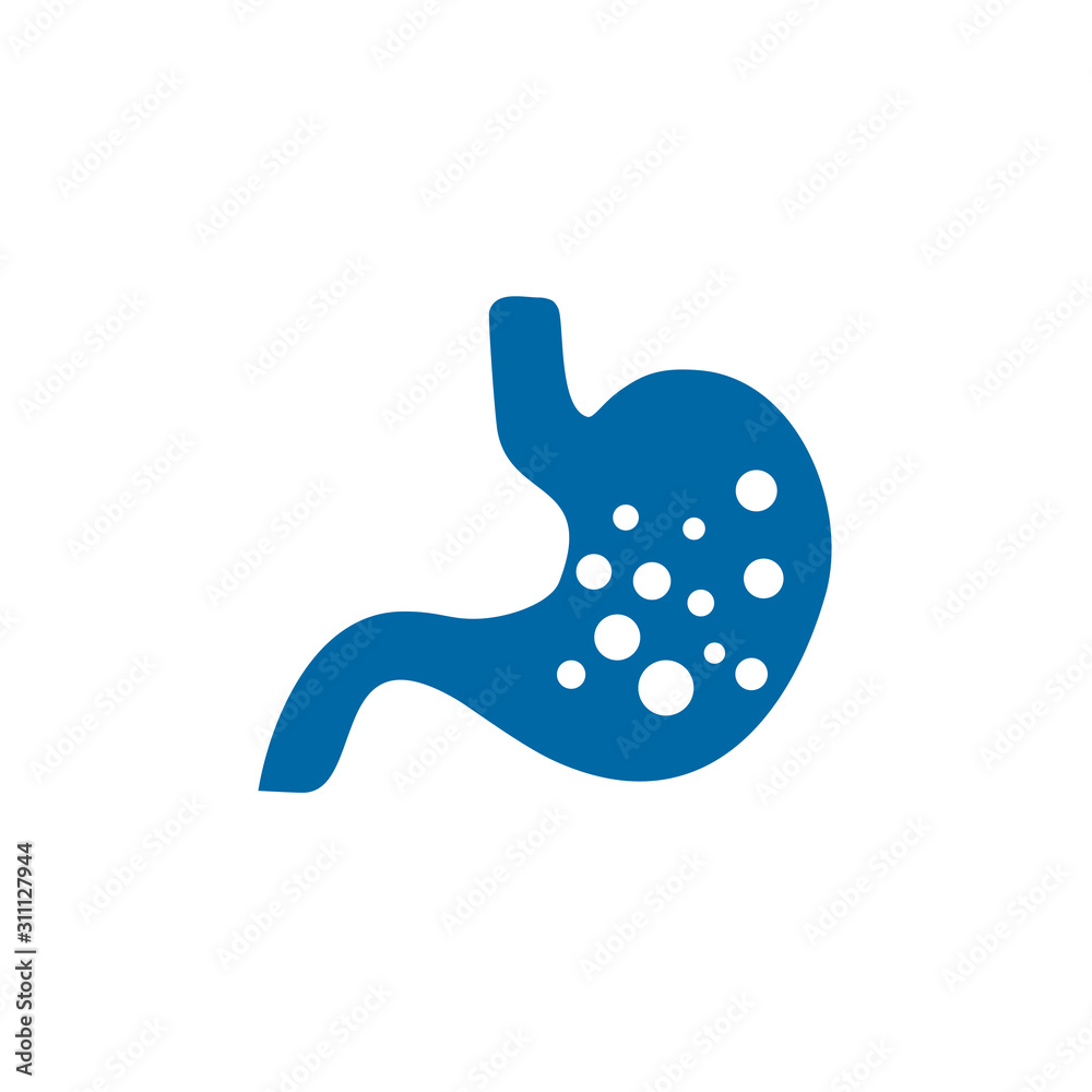 Stomach icon logo design vector template Stomach icon logo design vector template
