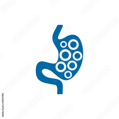 Stomach icon logo design vector template