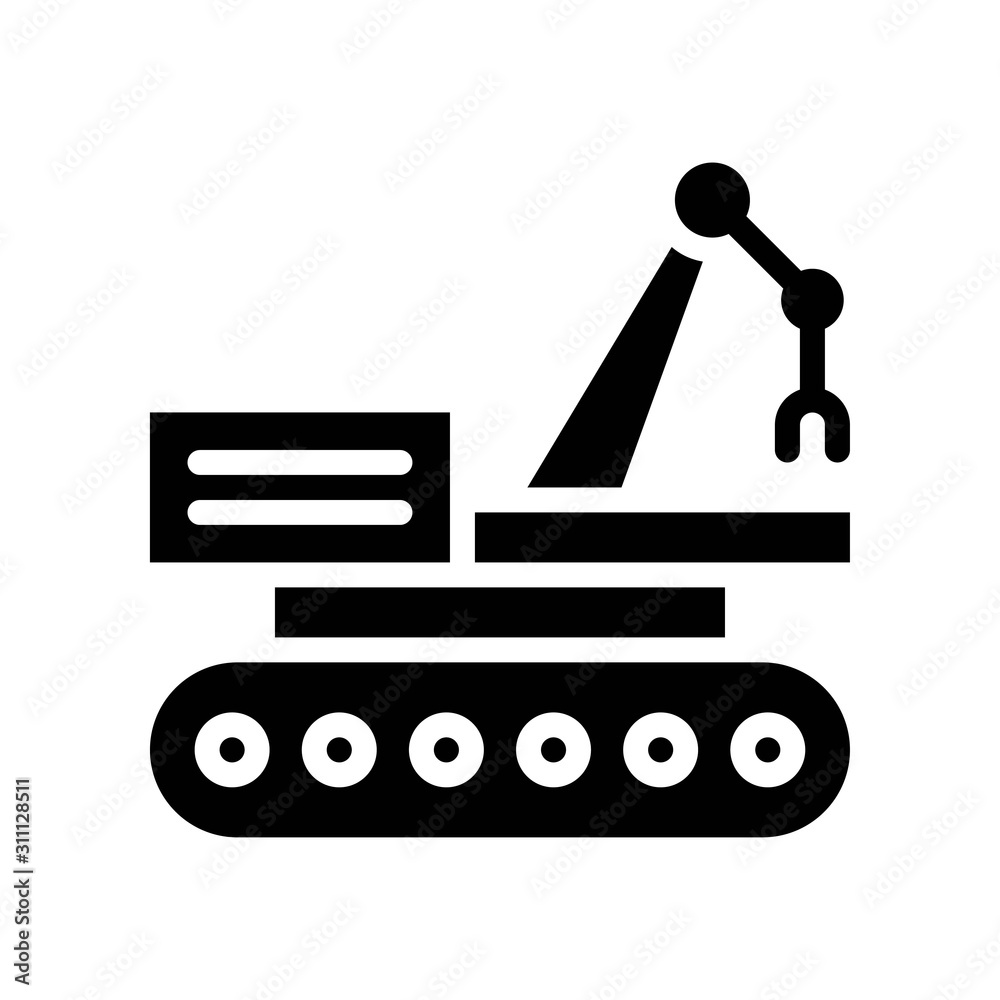 Robotic car vector, Future technology solid design icon Robotic car vector, Future technology solid design icon