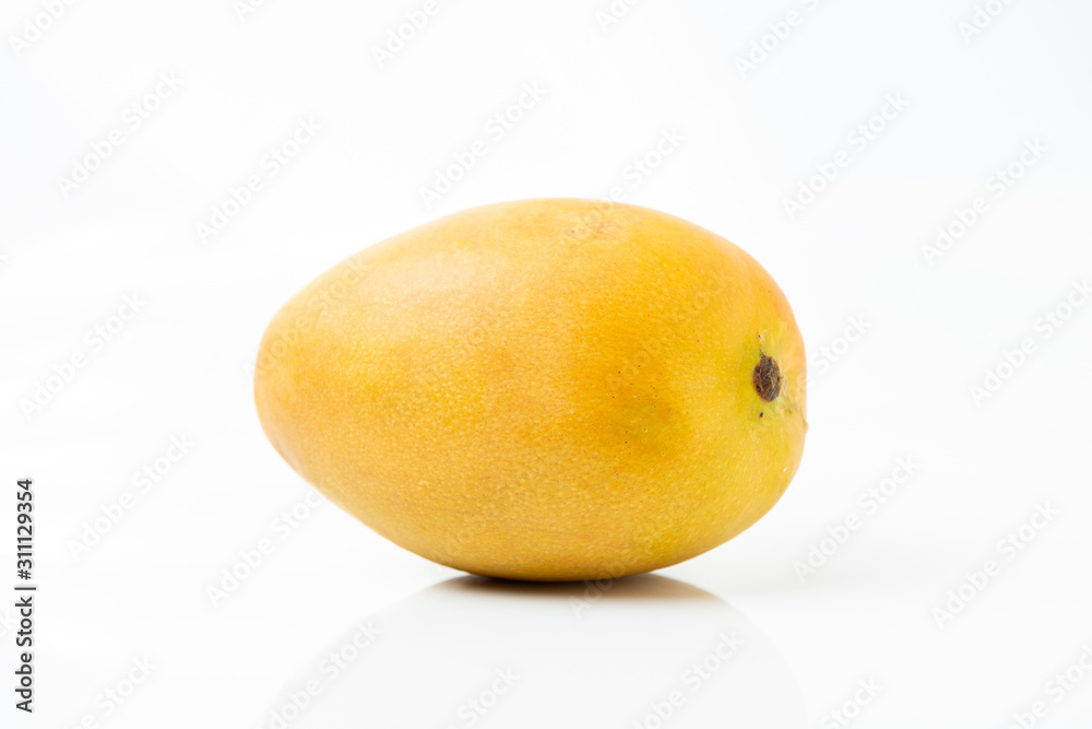 Fruit: mango with white background.