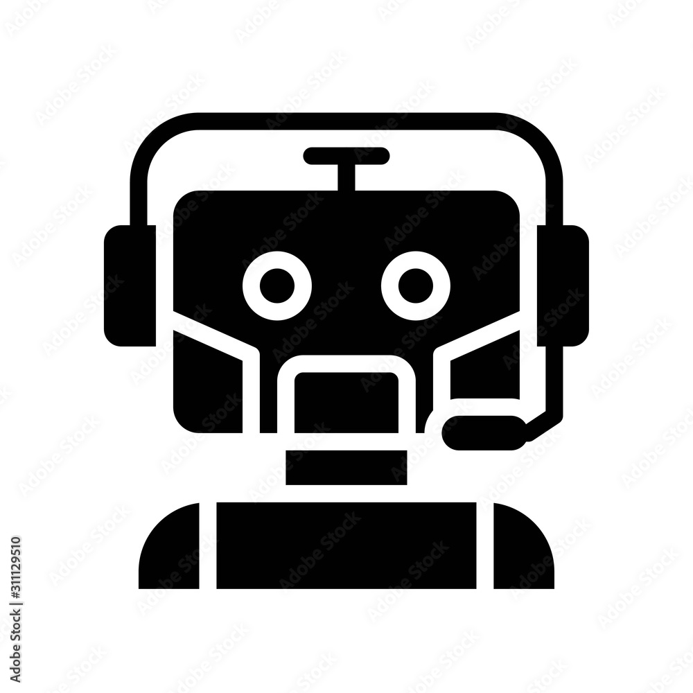 Robot vector, Robotics related solid design icon Robot vector, Robotics related solid design icon
