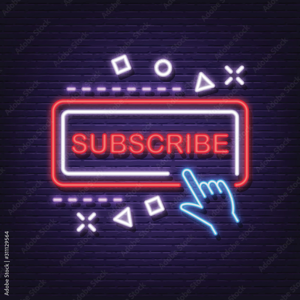 subscribe neon signboard