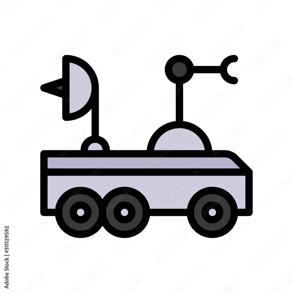 Robot navigation vector, Robotics related filled design icon Robot navigation vector, Robotics related filled design icon