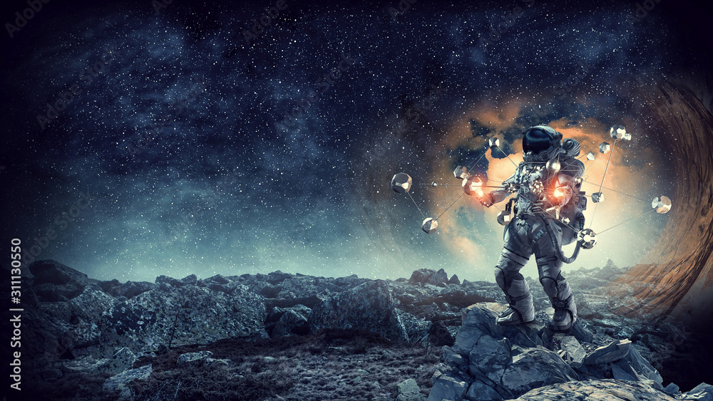 Fototapeta premium Astronomy as a science. Mixed media