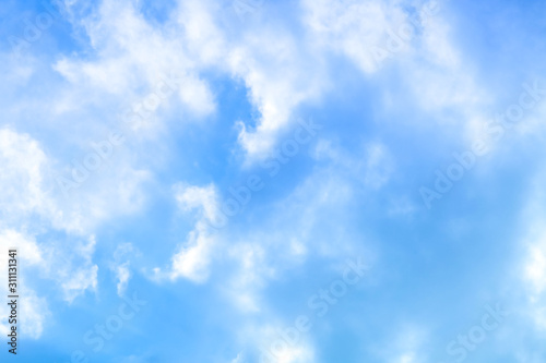 blue sky with beautiful natural white clouds