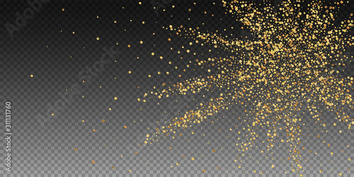 Gold confetti luxury sparkling confetti. Scattered