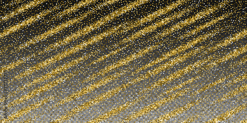 Gold triangles glitter luxury sparkling confetti. 