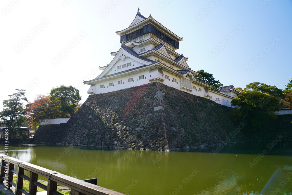 小倉城　紅葉時期 福岡県北九州市