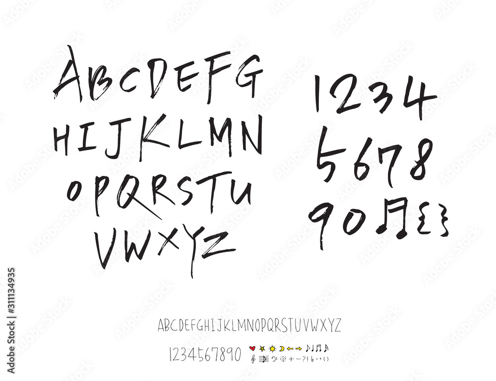 벡터 문자 / 손으로 쓴 글씨체