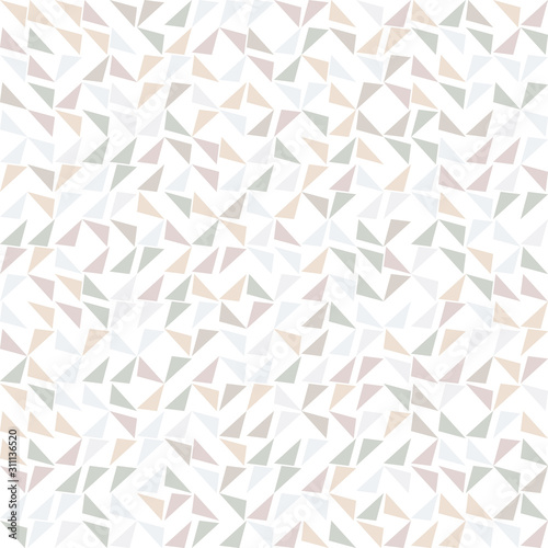Simple subtle infant geo triangle shapes graphic motif. Precious baby pastel seamless repeat vector pattern swatch on white.