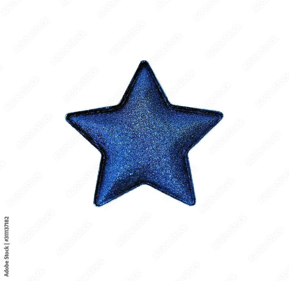 glittered star shape eye-shadow on white background glittered star shape eye-shadow on white background