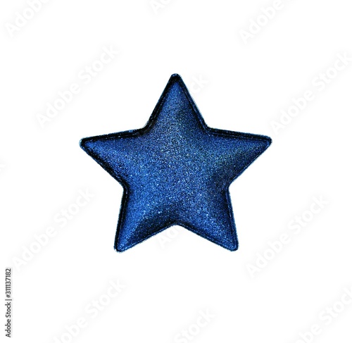 glittered star shape eye-shadow on white background