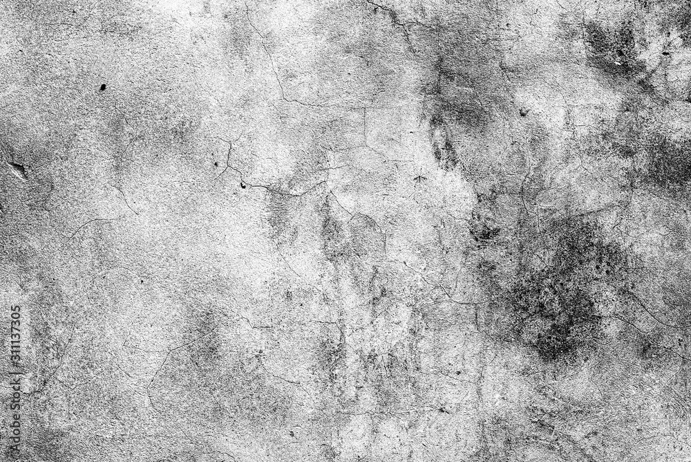 Fototapeta premium Texture of a concrete wall with cracks and scratches which can be used as a background