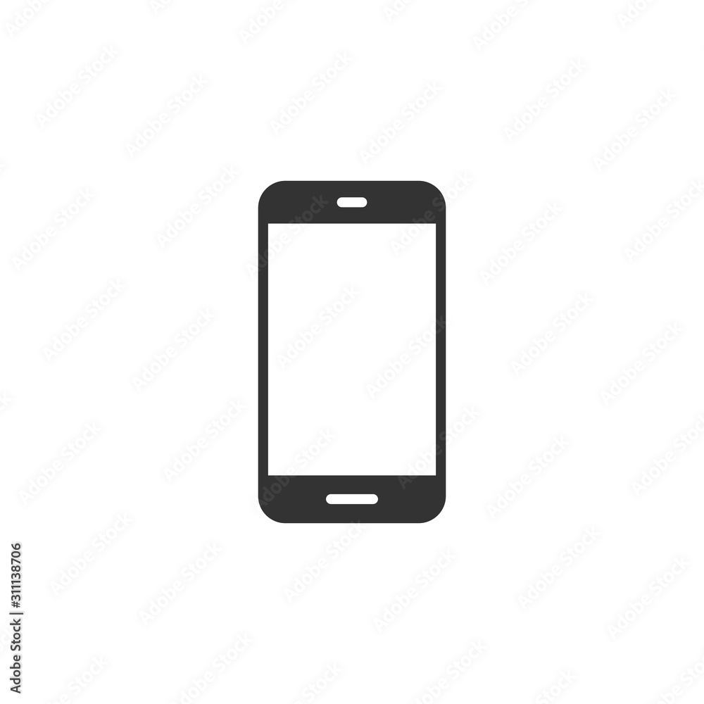 Smartphone blank screen icon in flat style. Mobile phone vector illustration on white isolated background. Telephone business concept. Smartphone blank screen icon in flat style. Mobile phone vector illustration on white isolated background. Telephone business concept.
