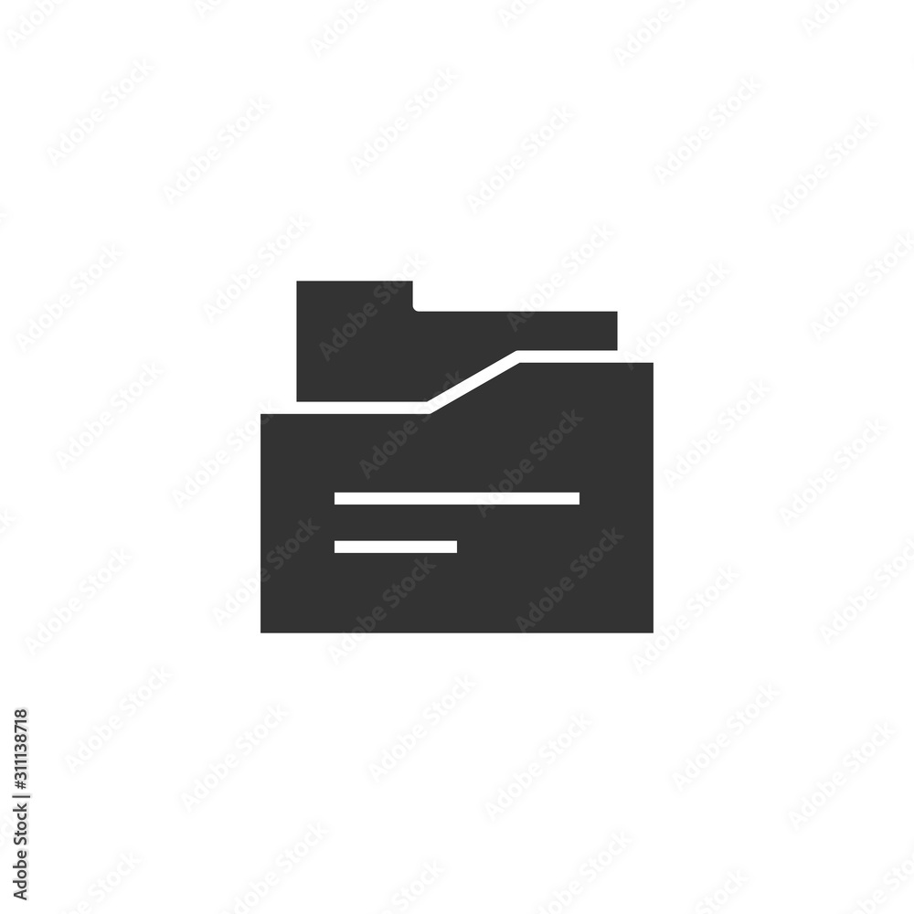 File folder icon in flat style. Documents archive vector illustration on isolated background. Storage business concept. File folder icon in flat style. Documents archive vector illustration on isolated background. Storage business concept.