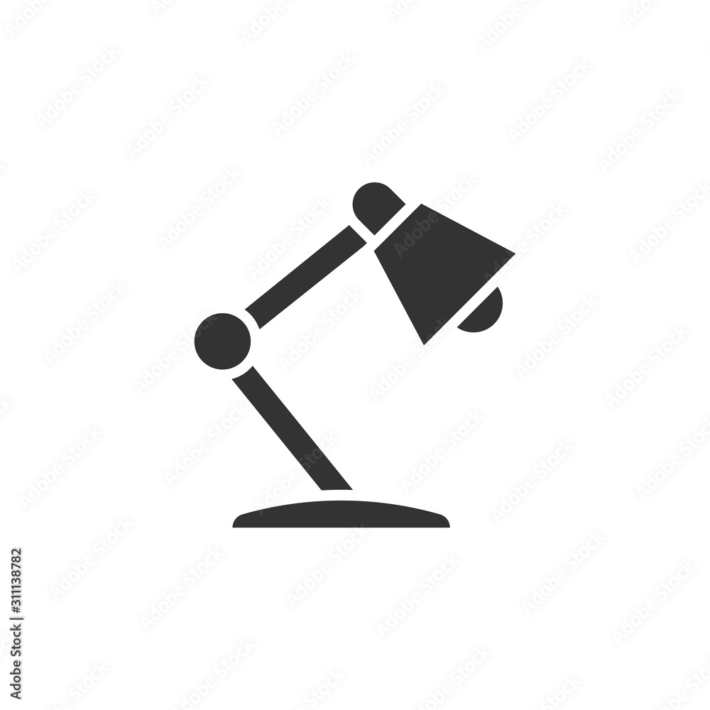 Lamp icon in flat style. Lightbulb vector illustration on white isolated background. Electricity business concept. Lamp icon in flat style. Lightbulb vector illustration on white isolated background. Electricity business concept.