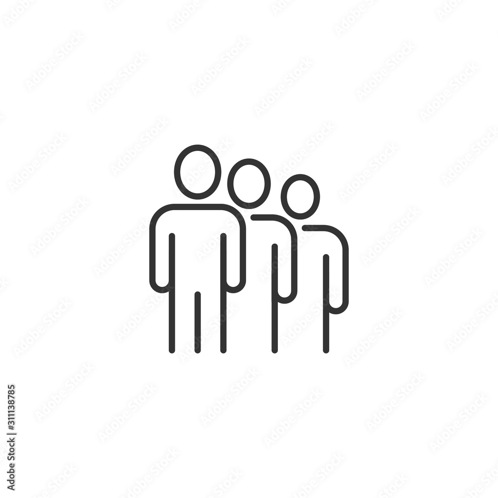 People communication icon in flat style. People vector illustration on white background. Partnership business concept. People communication icon in flat style. People vector illustration on white background. Partnership business concept.