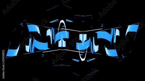 Abstract background with moving cubes. Seamless looped video