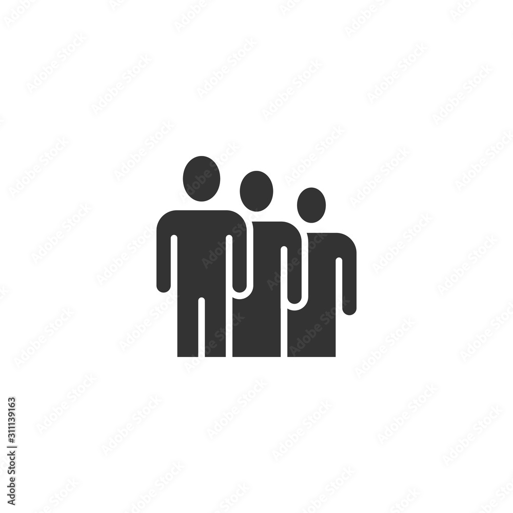 People communication icon in flat style. People vector illustration on white background. Partnership business concept. People communication icon in flat style. People vector illustration on white background. Partnership business concept.