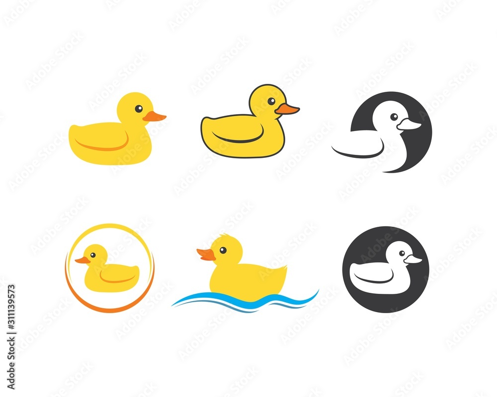Fototapeta premium duck vector icon illustration design