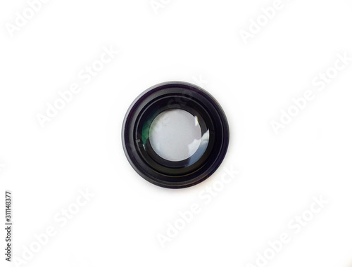Mobile phone macro lens isolated on white background. 20x macro lens for smartphone.