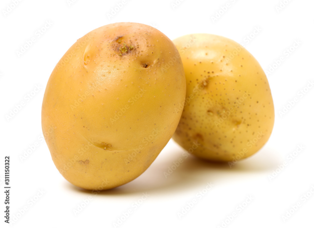 New potato isolated on white background New potato isolated on white background