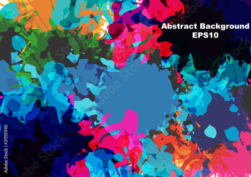 abstract vector splatter paint color design background. vector splatter isolated on white background design. illustration vector design.